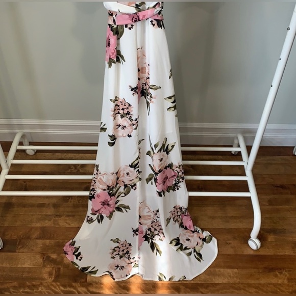 Floral Dynamite Wrap Tie Dress Midi - Picture 4 of 12